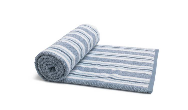 Buy Habitat Coastal Tufted Horizontal Stripe Bath Towel | Bath towels ...