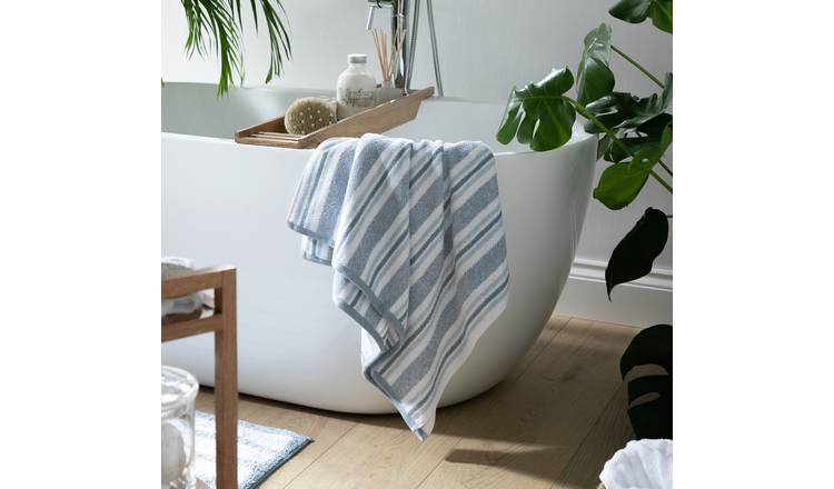 Buy Habitat Coastal Tufted Horizontal Stripe Bath Towel | Towels | Argos