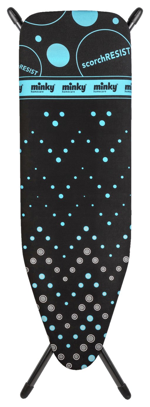 Minky 122x38cm Scorch Resist Ironing Board - Black