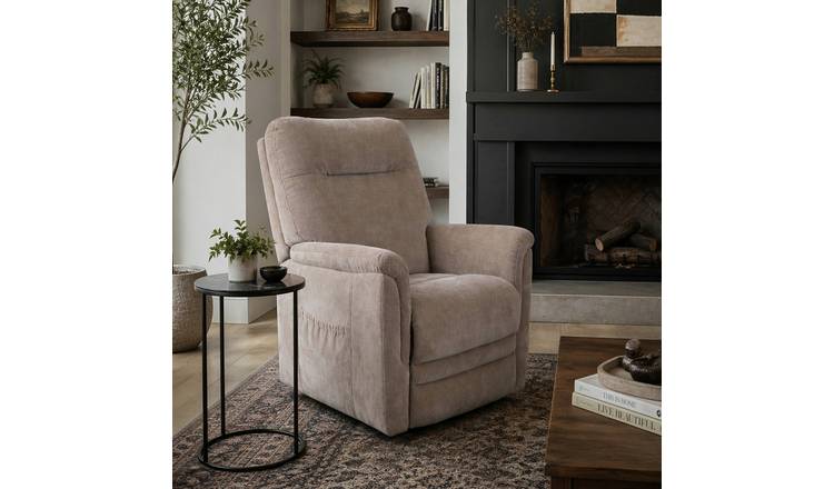 Aspire Dual Motor Fabric Power Rise Recliner Chair - Natural