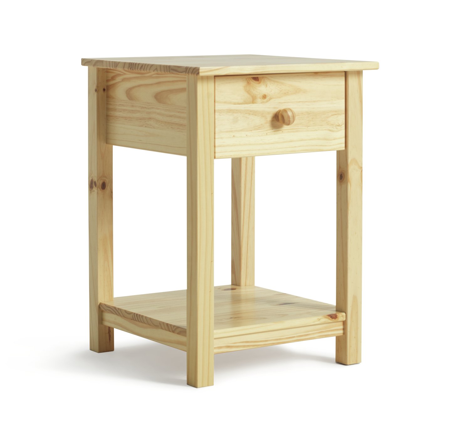 Argos Home Scandinavia 1 Drawer Bedside Table - Pine