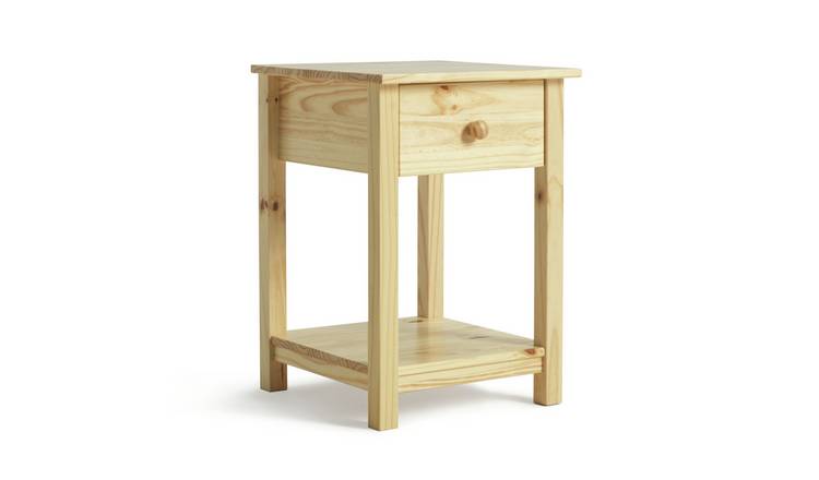 Argos Home Scandinavia 1 Drawer Bedside Table - Pine