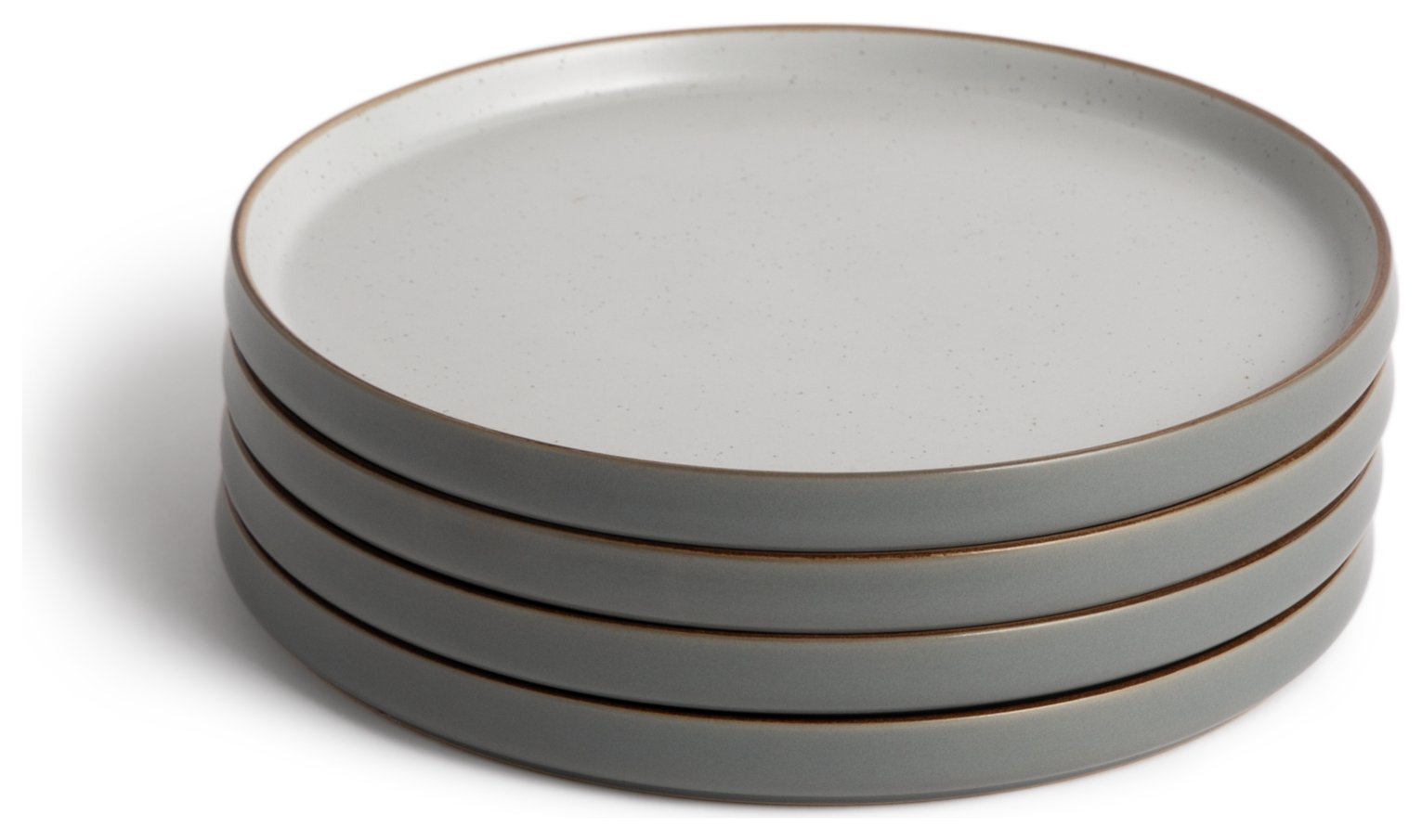 Habitat Speckle Set of 4 Side Plate - Grey