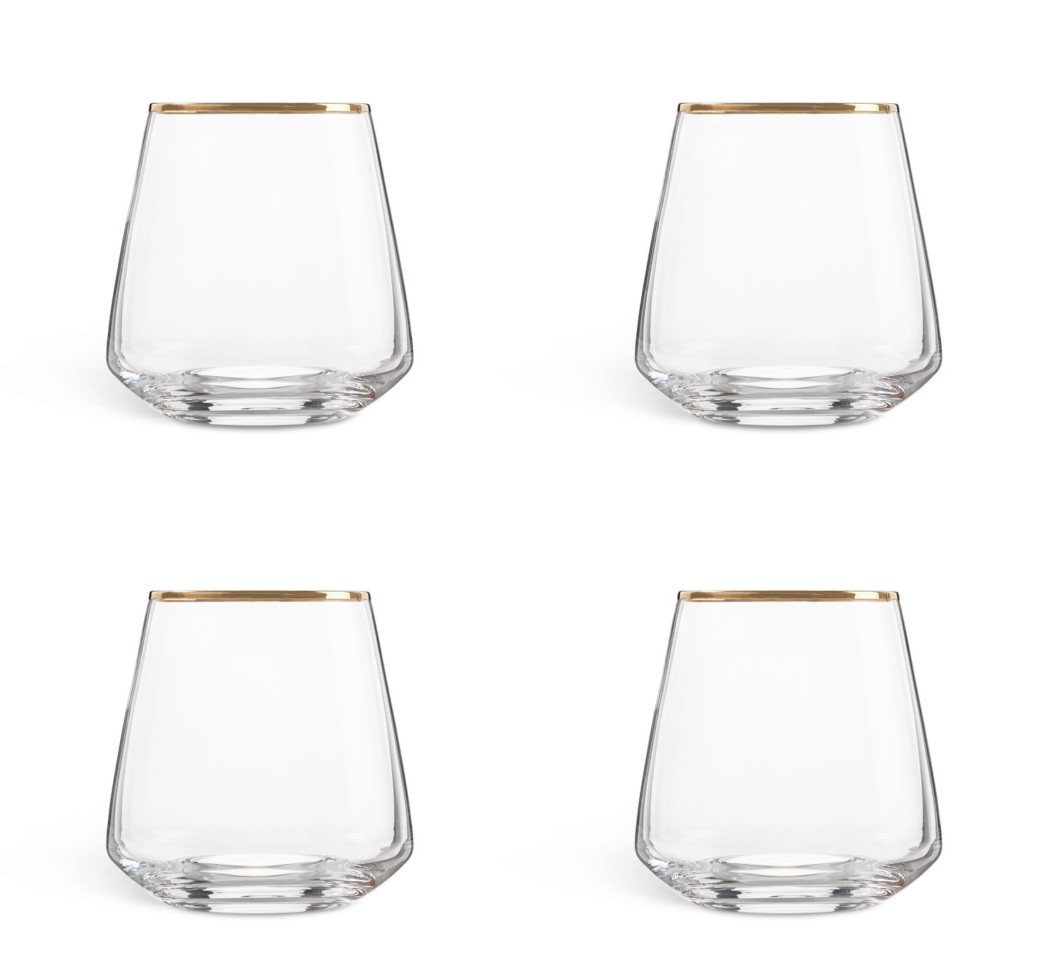 Habitat Set of 4 Gold Rim Tumbler