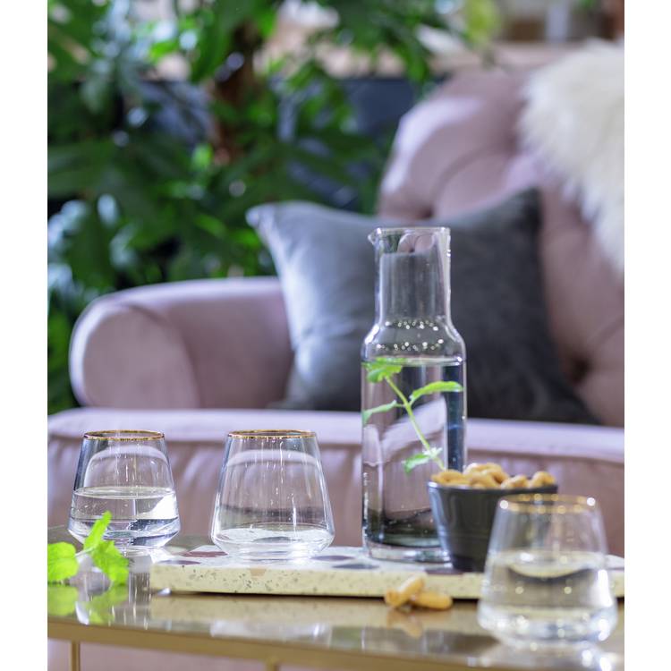 Habitat Set of 4 Gold Rim Tumbler 0