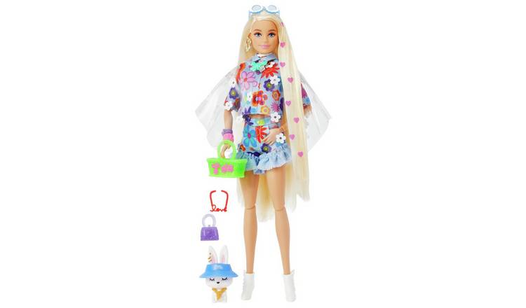 Barbie Extra Doll in Floral 2-Piece Outfit - 11inch/29cm