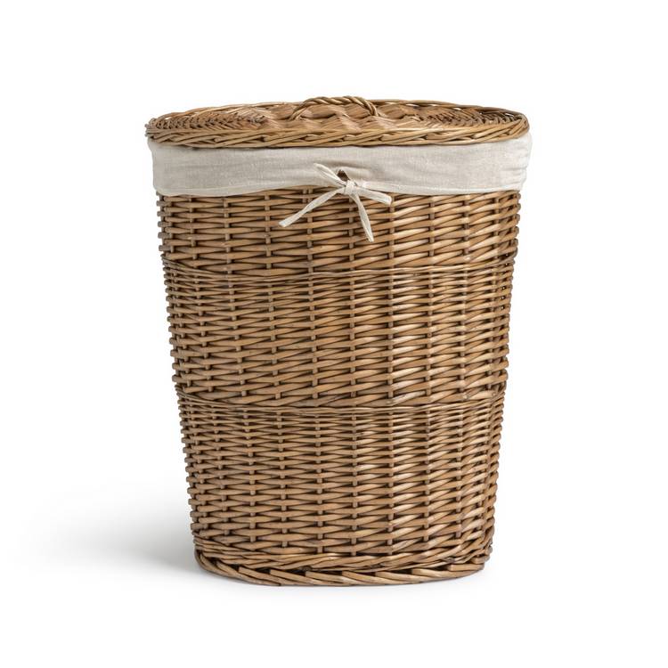 Habitat Oval Willow Linen Basket - Natural 0