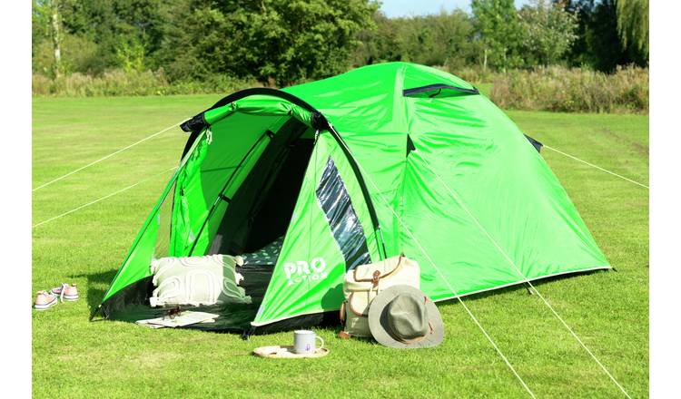 Pro Action 2 Person 1 Room Dome Camping Tent - Green