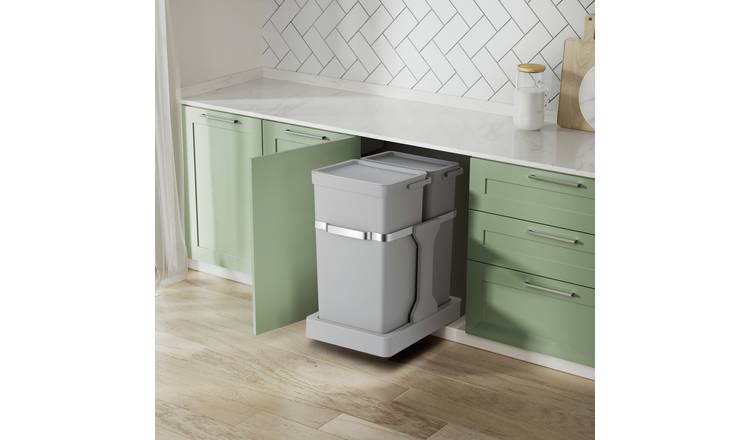 EKO Deco Duo 35 Litre Pull Out Recycling Bin - Grey