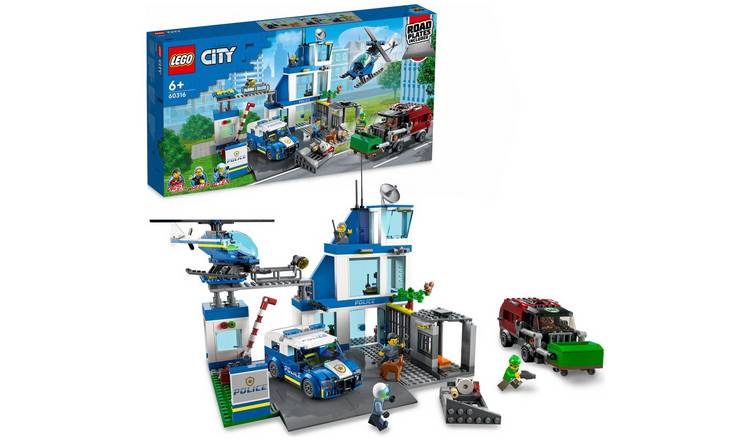 LEGO City Police Station Truck Toy & Helicopter Set 60316