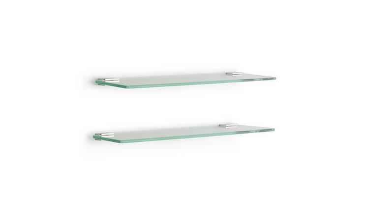 Buy Argos Home 2 Piece Glass Shelves Natural Bathroom shelves Argos