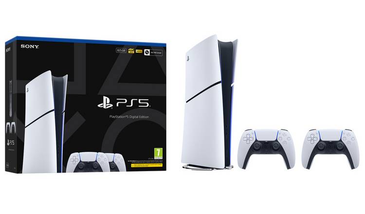 PlayStation 5 Digital Edition 825GB – Two DualSense Wireless Controllers Bundle