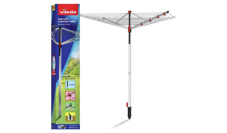 Buy Vileda Sun Lift 40m 4 Arm Compact Rotary Airer Washing