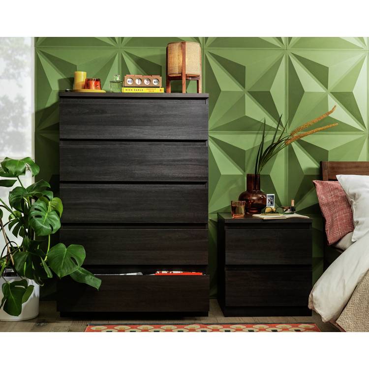 Habitat Jenson 5 Drawer Chest - Black Brown 0