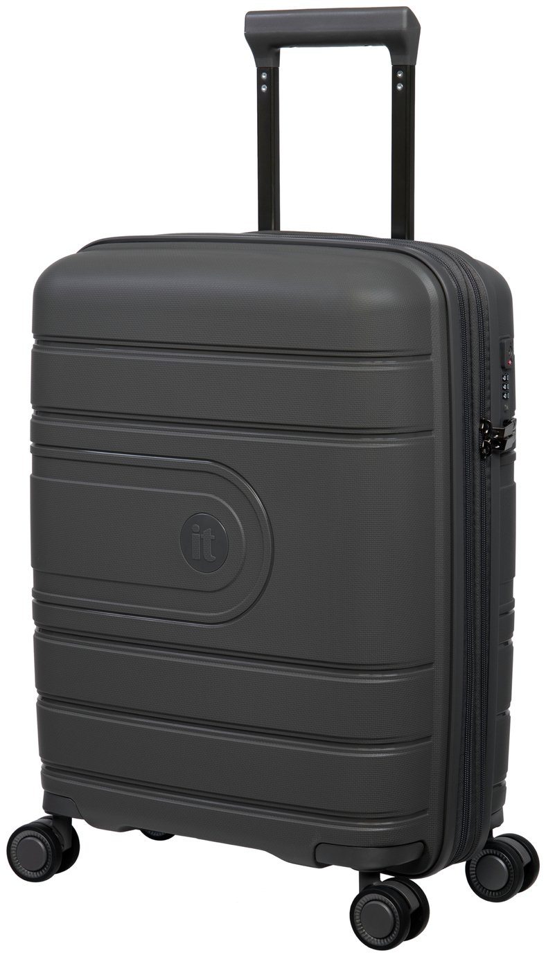 IT Eco Friendly 8 Wheel Small Cabin Case-Metal Grey