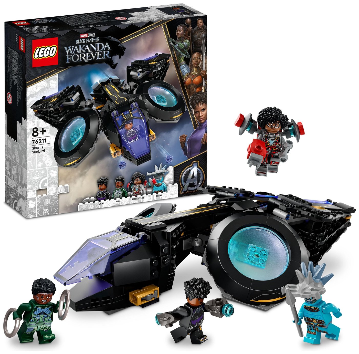 LEGO Marvel Shuri's Sunbird Black Panther Building Toy 76211