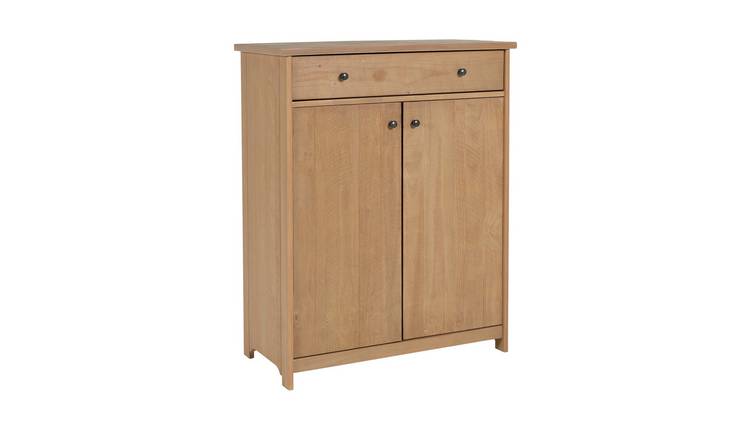 Tall wood deals cabinet with doors