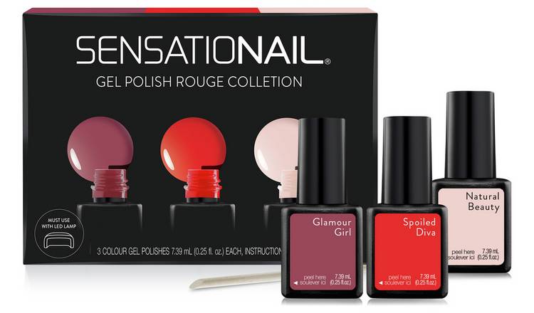 SensatioNail Colour Gel Rouge Nail Polish - 3 Pack -7.39 ml
