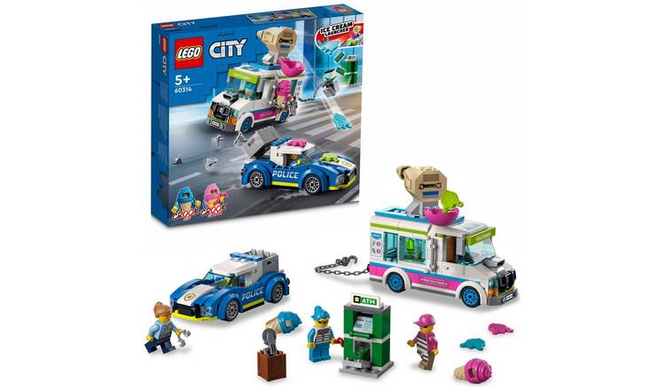 LEGO City Police Ice Cream Truck Police Chase Van Toy 60314