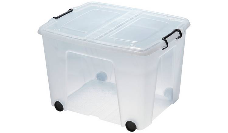 Smart Storemaster Premium Clear Plastic Storage Boxes Box & Lids Choice 12  Sizes