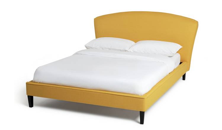 Habitat Marlon Double Fabric Bed Frame - Yellow