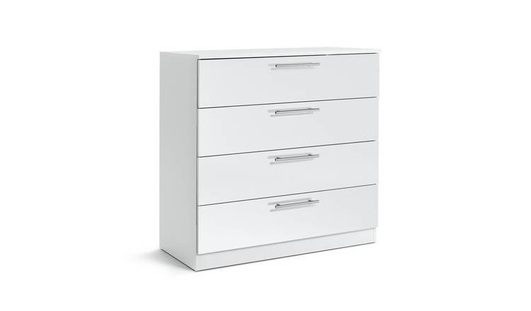 4 drawer clearance unit white