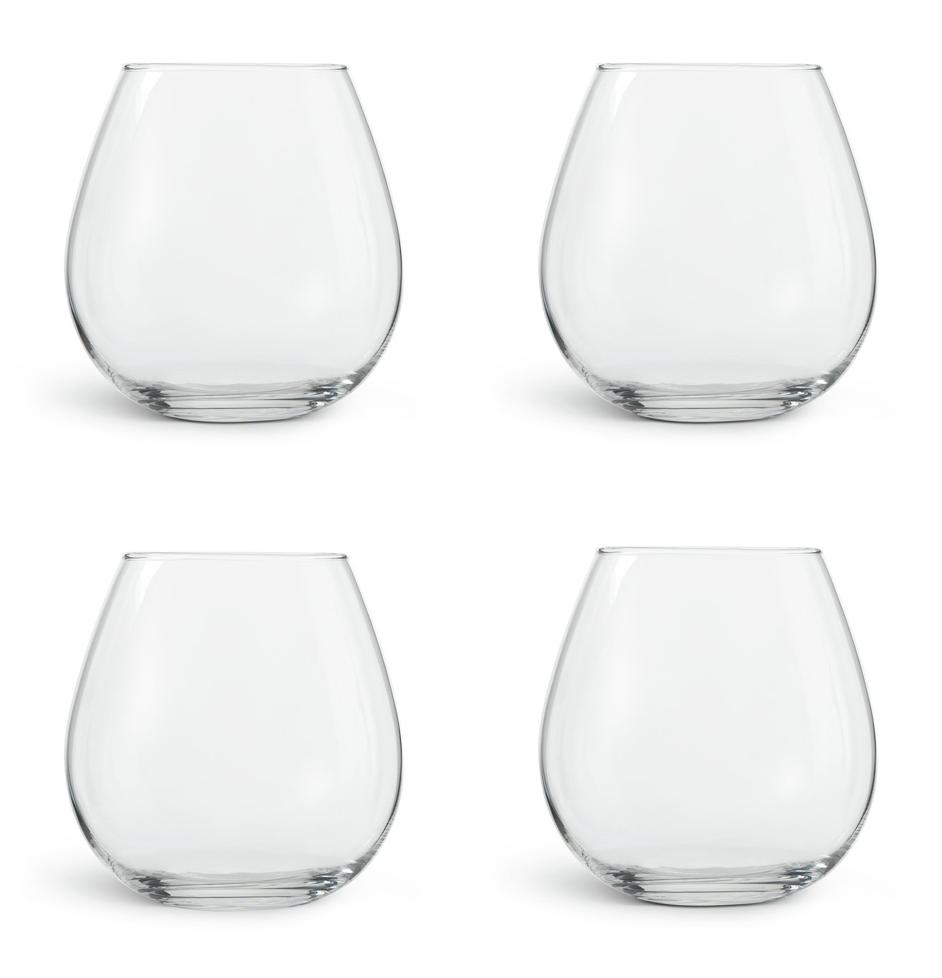 Habitat Portofino Set of 4 Stemless Wine Glasses