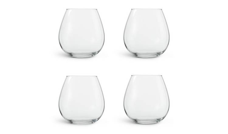 Buy Habitat Portofino Set of 4 Stemless Wine Glasses Drinking glasses