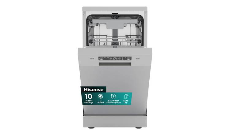Hisense HS523C15XUK Slimline Dishwasher - Stainless Steel