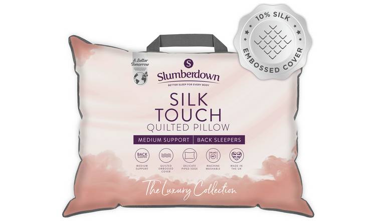 Buy Slumberdown Silk Touch Support Quilted Pillow Pillows Argos