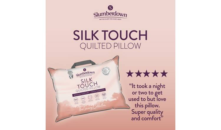 Buy Slumberdown Silk Touch Support Quilted Pillow Pillows Argos