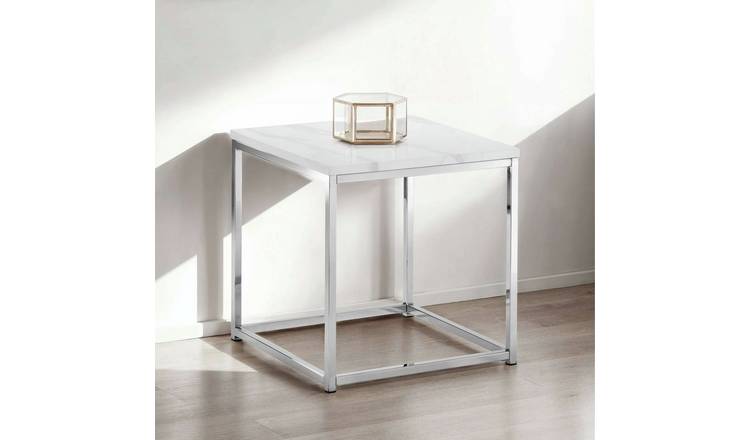 Julian Bowen Scala Side Lamp Table - Silver