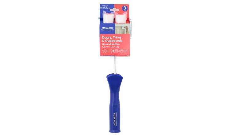 Monarch 100mm Mini Roller For Doors, Trims & Cupboards - 3 Piece