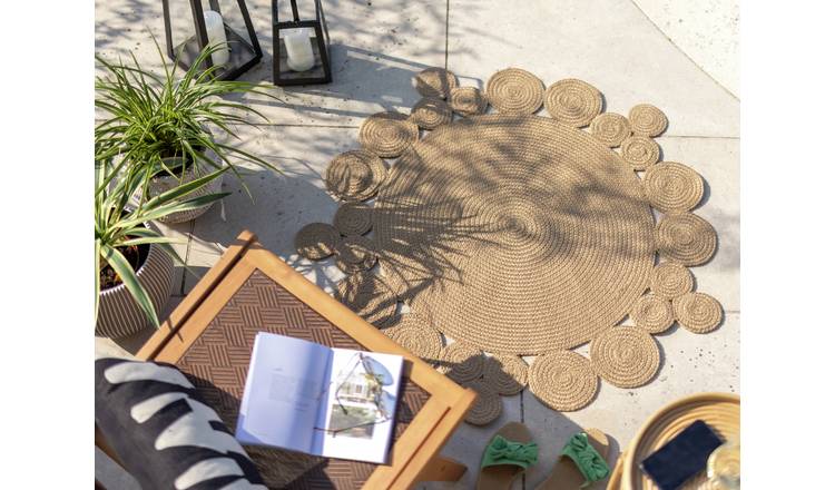 Habitat Circular Natural Outdoor Rug