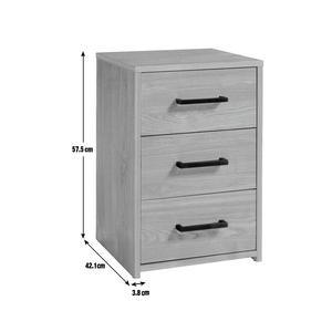 Buy Argos Home Oslo 3 Drawer Bedside Table Black Oak Effect