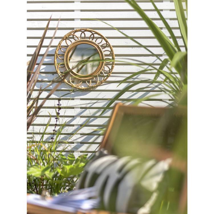 Habitat Faux Rattan Garden Mirror 0