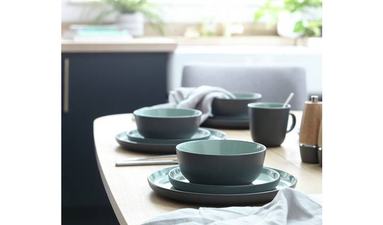 Two tone dinner set sale