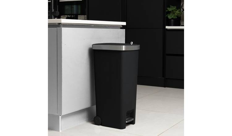 Addis 45 Litre Soft Close Kitchen Pedal Bin - Black
