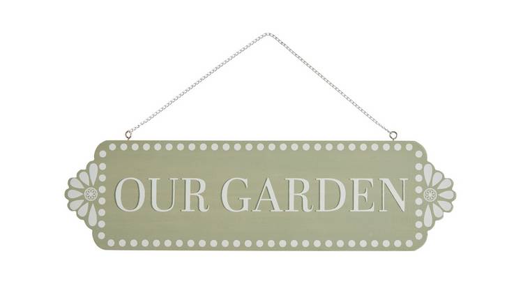 Buy Garden by Sainsbury's Our Garden Hanging Sign | Garden ornaments ...