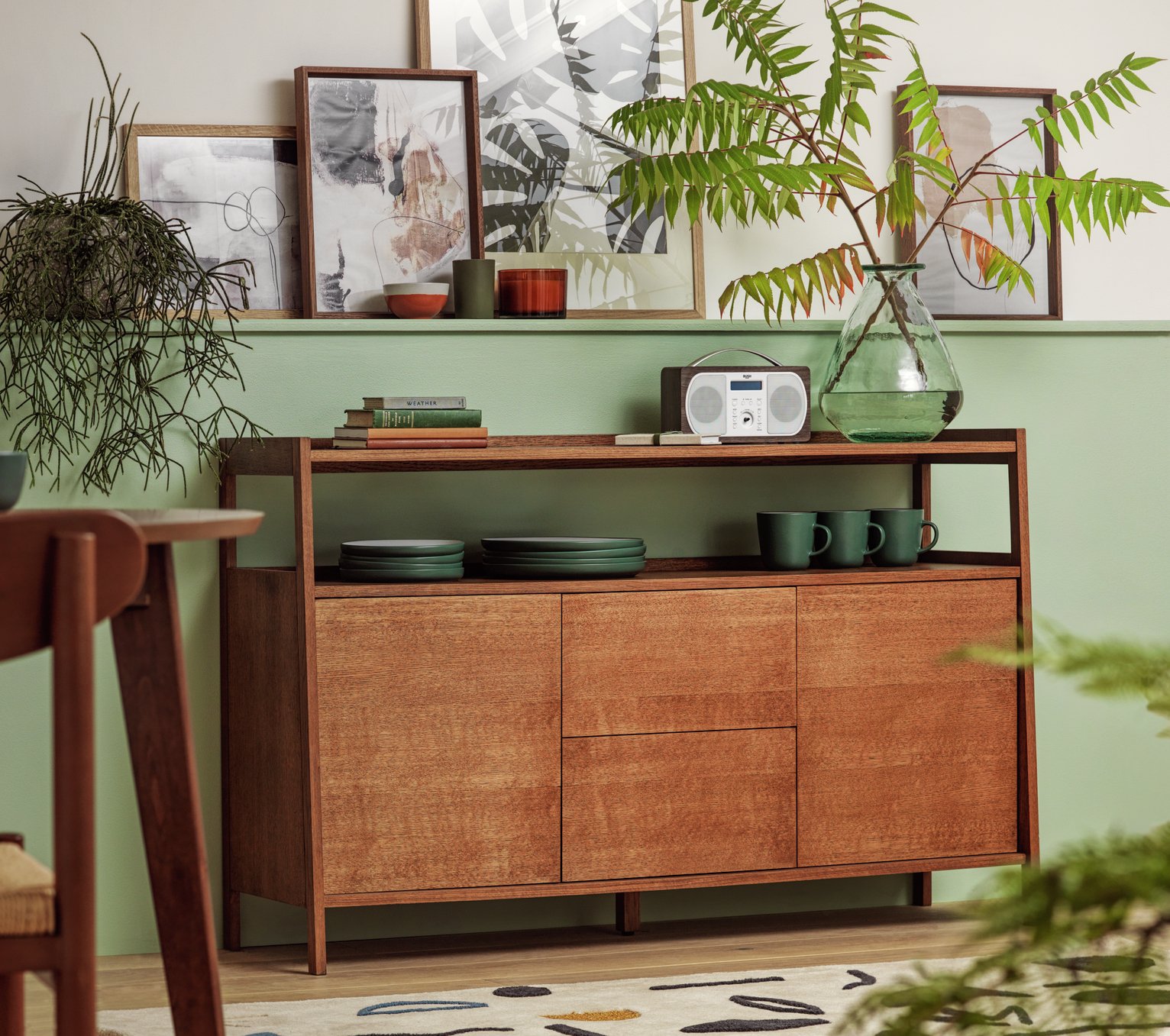 Habitat Marston 2 Door 2 Drawer Sideboard - Walnut