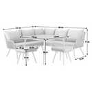 Argos home malta 6 seater steel corner sofa online set