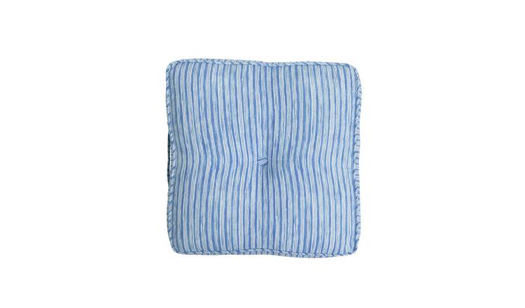 Buy Garden Stripe Outdoor Floor Cushion Blue Cushions Argos