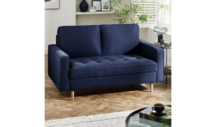 Julian Bowen Henrietta Fabric 2 Seater Sofa - Blue