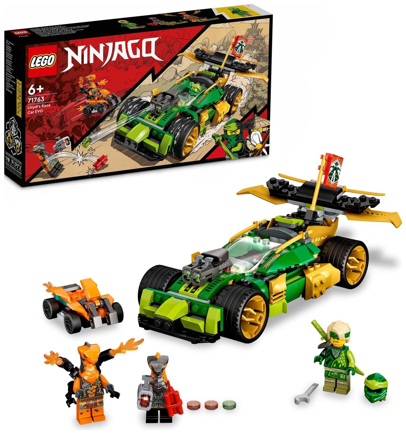 LEGO NINJAGO Lloyd's Race Car EVO Toy Building Set 71763