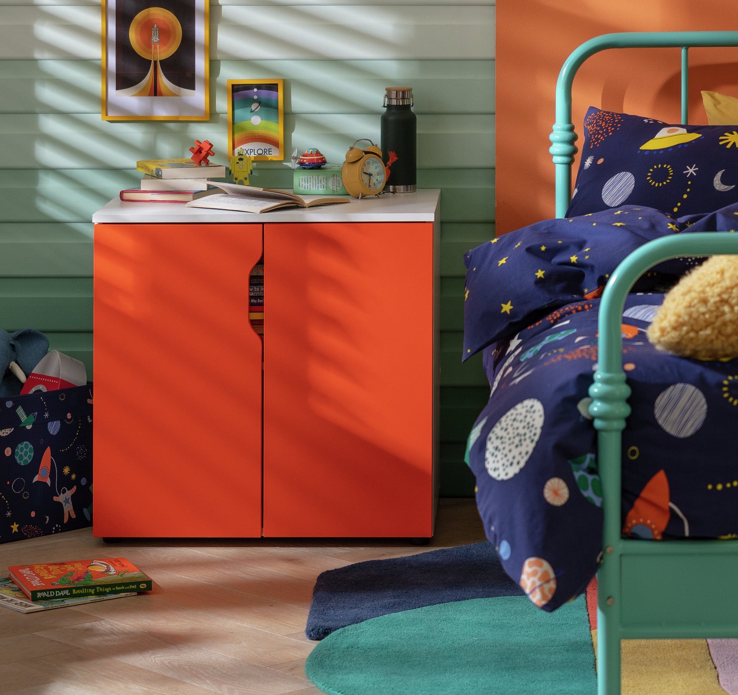 Habitat Pod 2 Door Cabinet - Orange