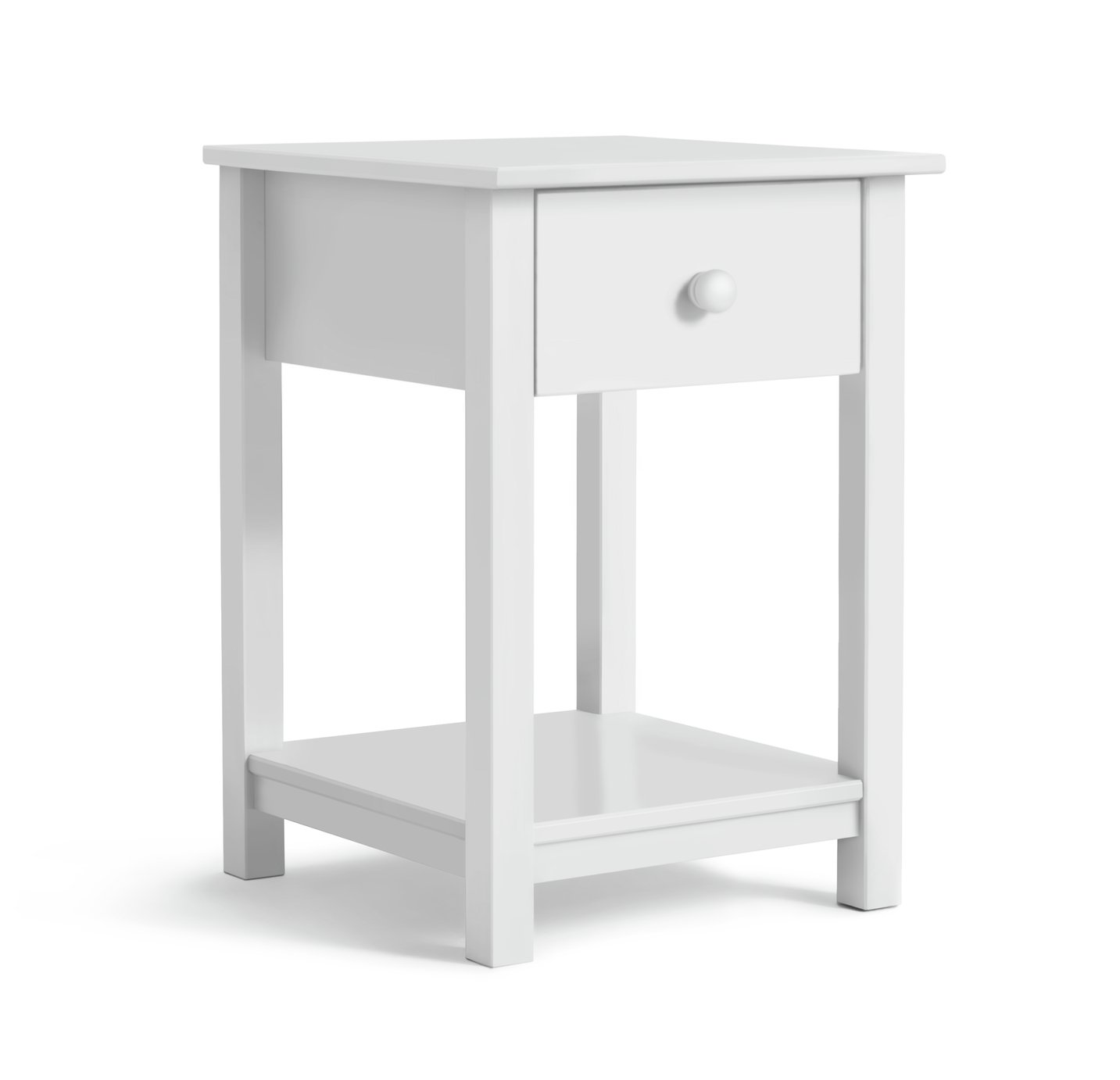 Argos Home Scandinavia 1 Drawer Bedside Table - White