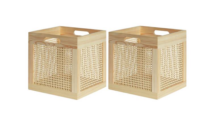 Argos rattan cube online set