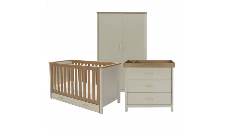 Babymore Mira 3 Piece Room Set - Cashmere Warm Oak