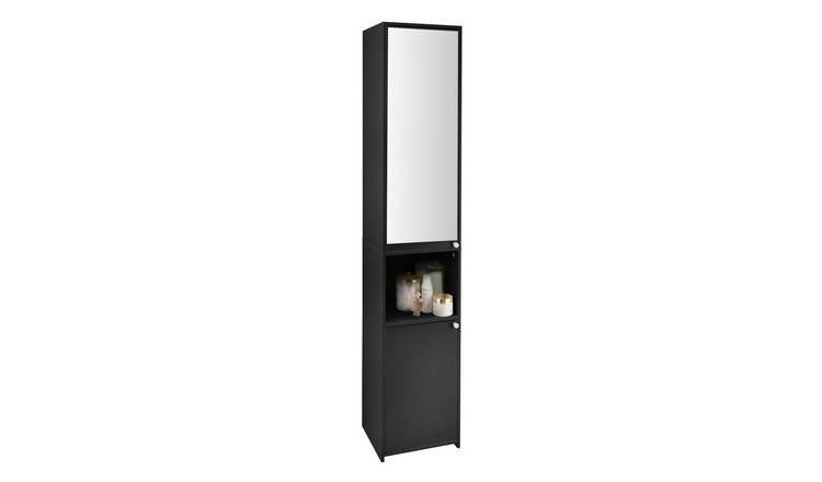 Argos Home Prime Mirrored Tallboy - Black