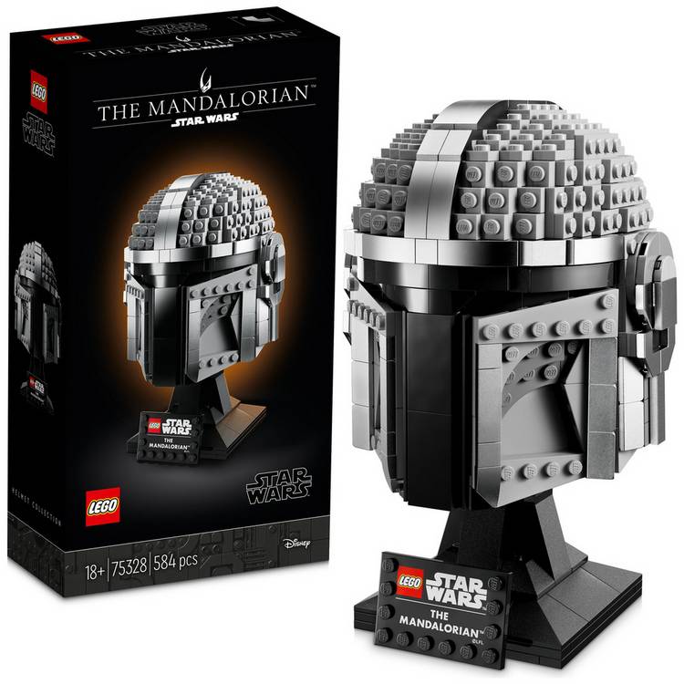 LEGO Star Wars The Mandalorian Helmet Model Adult Set 75328 0